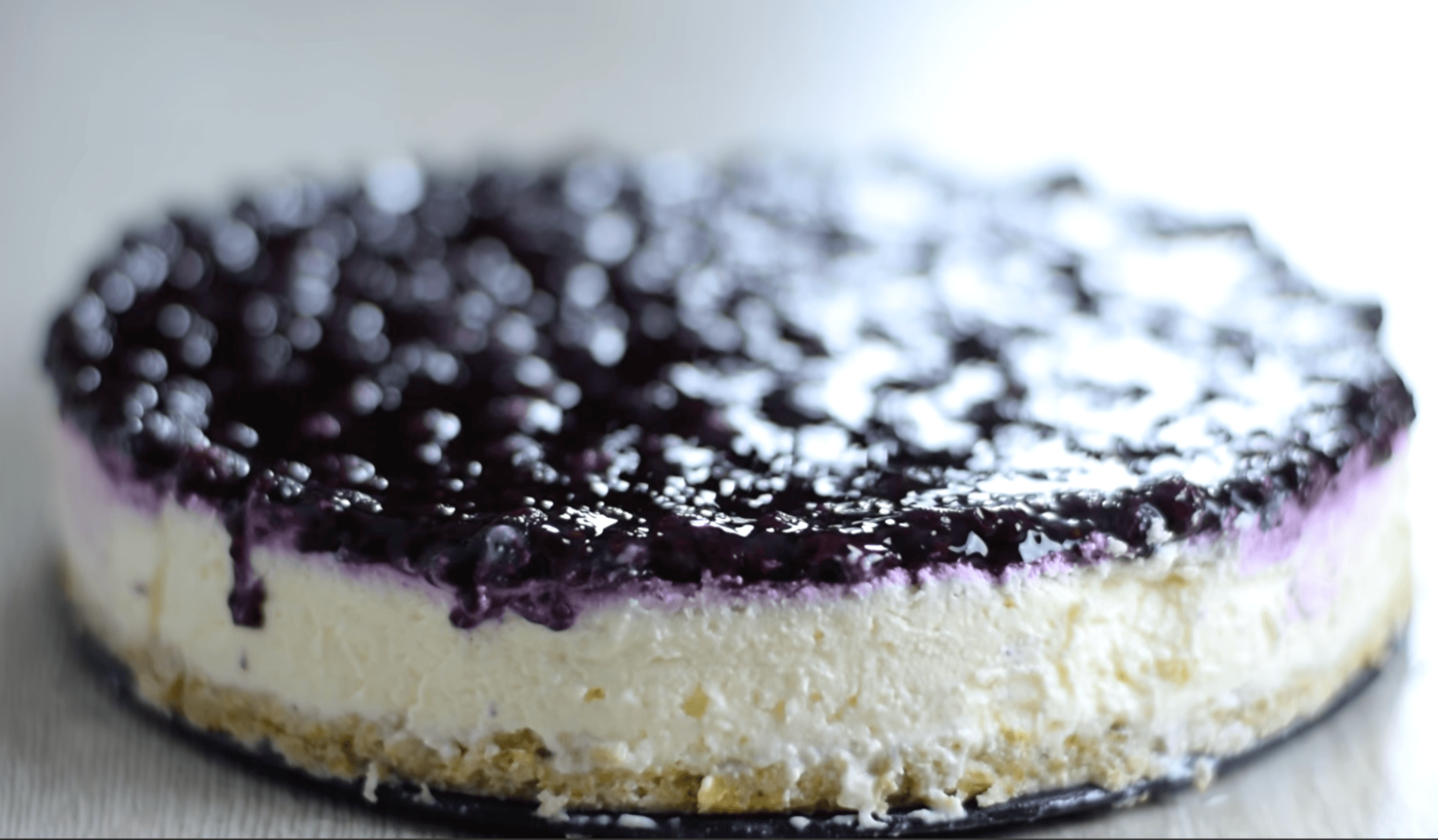 Healthy No Bake Blueberry Cheesecake